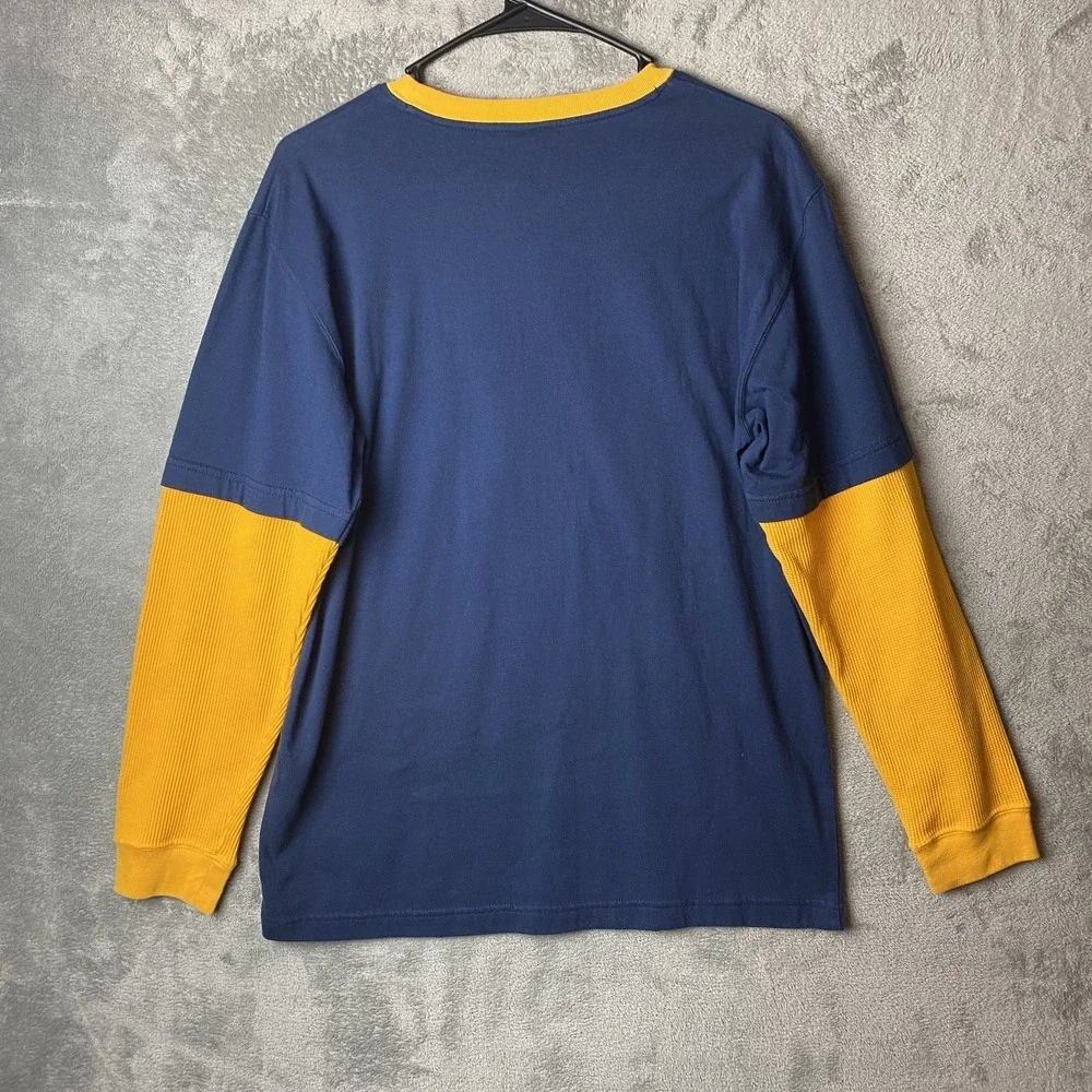 Nike Team Men's XL West Virginia Long Sleeve Shirt Blue Gold